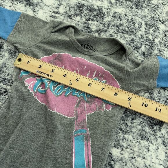 BLONDIE Debbie Harry Concert Baby One Piece Top 3 Months Gray Lipstick Lips - Picture 5 of 6